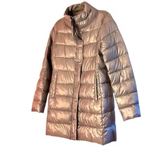 Via Spiga silver puffer coat  Size L 👀
